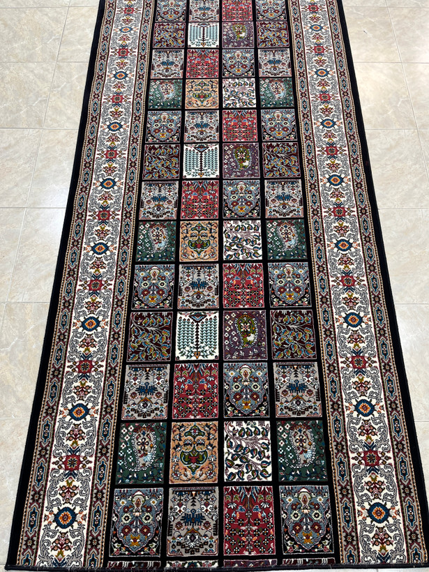 فرش خشتی سرمه ای. فرش چهل تیکه سرمه ای.خرید فرش خشتی.